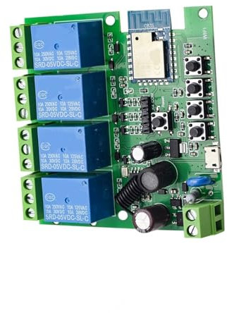 KTMBOHU 4CH Smart WiFi Schalter Relais Modul 12V 24V 110V 220V App Fernbedienung Breaker 4 Kanal Relais Arbeit(7-32V Free Shell)