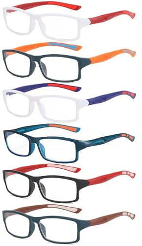 Eyglajdd Sport Lesebrille Blaulichtblockierende Brillen 6er pack