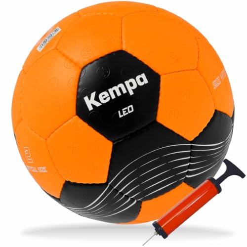 Kempa Handball für Kinder bis 8 Jahre orange Größe 0 + Ballpumpe