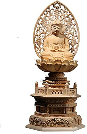 7LiuYueFei6 Scultura di cipresso Sakyamuni da 30 cm, in Legno, Buddista, Decorazione per la casa, Statua da Giardino, Statue, sculture, casa, Giardino, Statua SurongL