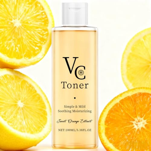 Korean Vitamin C Toner for Face, Refreshing & Brightening Facial VC Toner, Hydrating Water Lotion to Minimize Pores, Even Skin Tone & Enhance Skin Elasticity, Lightweight Fast-Absorbing Formula, 100ml
