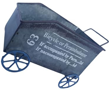 Uqezagpa Petit chariot de fleurs moderne pour économiser de l'espace - Décoration en métal - Pour extérieur, intérieur, jardin, cour, balcon
