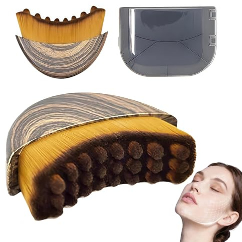 Face Brush for Facial Contour & Jawline Sculpting, Ergonomic Design for Precise Skin-Fit Massage, Reduces Puffiness & Fatigue