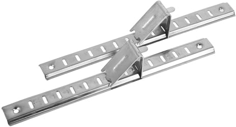 HOLIDYOYO Soportes y Clips de Acero Inoxidable para Estante de Refrigerador, Barra de División Ajustable de 20 Cm, Accesorios para Congelador y Nevera, Kit de Fijación para Almacenamiento