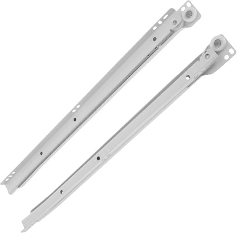 Gadpiparty Guide per Cassetti Silenziose in Acciaio Laminato da 40 CM Set da 2 Pezzi Montaggio Inferiore Resistenti alla Corrosione e Facili da Smontare per Uso Domestico e Cassettiera