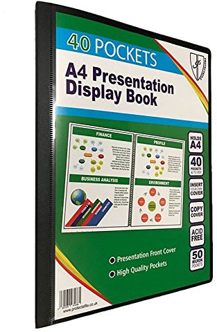 Tiger Sichtbuch/Präsentationsdisplay, 40 Hüllen, A4 – Schwarz