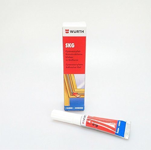 2 x Würth Sekundenkleber farblos (4011231835435) 3gr Spezialkleber Alleskleber
