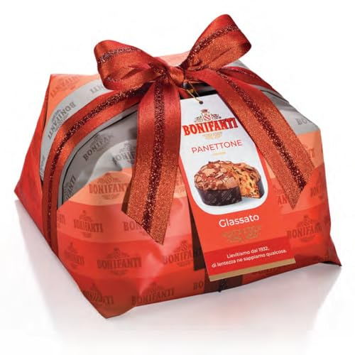 Bonifanti - Panettone artigianale tradizionale con glassa di mandorle e nocciole 1kg