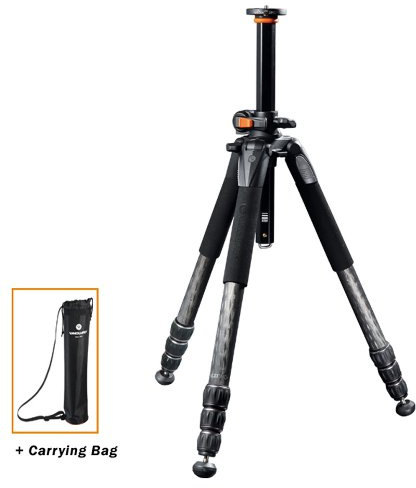 Vanguard Alta Pro 284CT Treppiede con Colonna Reclinabile in Fibra di Carbonio, 160 cm, Nero