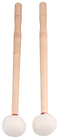 30,5 cm pour timbales pour timbales bâton multi-usage Feutre Maillet Feutre doux Tête Manche en bois Lot de 2