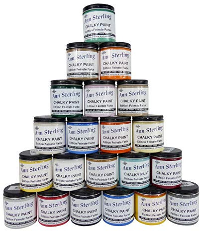 Ann Sterling Kreidefarbe Shabby Chic Farbe: 250ml. Lack Chalky Paint (Pastellblau)