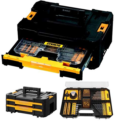 Dewalt DWST1-70706 TStak IV Tool Storage Box 2 Drawers + 100 Piece Accessory Set