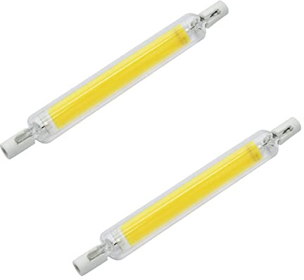 20W R7S LED Bulb (2 Pack) 100W Halogen Equivalent 6000K Daylight White J Type T3 Double Ended Flood Light 360 Beam Angle Landscape Lights