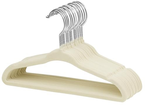 ManGotree Lot de 15 Cintres en Velours pour Bébé, Cintres Ultra-Minces pour Économiser de l'espace, Robustes et Durables