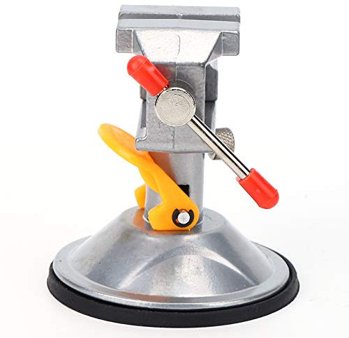 Workbench Universal Vise, Tischschraubstock Stent Schnelle selbstansaugende manuelle Klemme, fester Klemmkörper, Schraubstange, Führungsmutter, Kompressionsring, Kurbelgriff