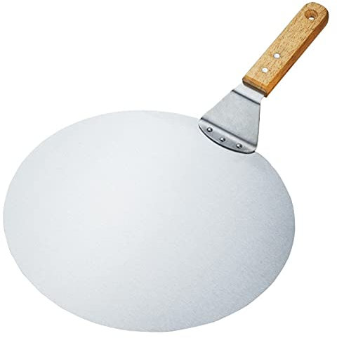 YRHH Round Cake For Pizza Server Cake Cake Stainless Steel Silver Metal-10inch