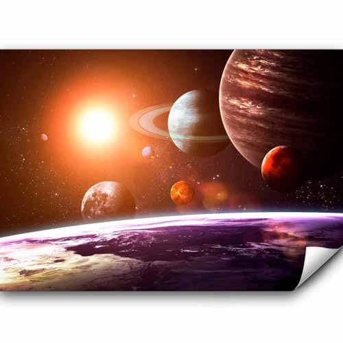 murando - Vlies Fototapete Sonnensystem 350x256cm- Foto Tapete Schlafzimmer Wohnzimmer Vliestapete XXL Wandtapete Motivtapeten Bildtapete 3d Effekt Wand Dekoration - Himmel Planet Kosmos c-B-10006-a-a