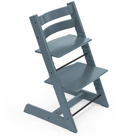 Tripp Trapp Stuhl von Stokke, Fjord Blue – Verstellbarer, anpassbarer Stuhl für Kleinkinder, Kinder & Erwachsene – Praktisch, bequem & ergonomisch – Klassisches Design