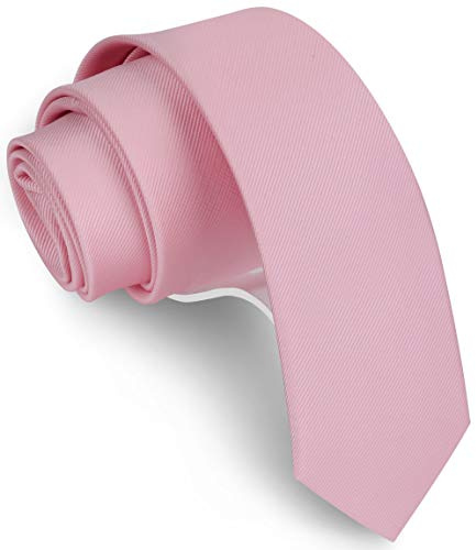 Gusleson 2.4 (6cm) Solid Color Slim Tie Skinny Necktie for Men