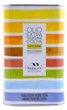 Frantoio Muraglia, Lattina d'Olio Extra Vergine d'Oliva da 1lt, Colorazione Arcobaleno, Fruttato Intenso