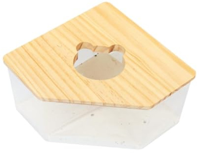 perfk Hamster Sandbad Container, Acryl Dusch Und Grabungsraum Katzenklo für Mäuse, Lemminge, Rennmäuse, Pentagramm L