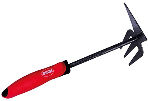 Amig - Gartenarbeit und Gabel mit ABS-Griff und Stahlkörper für Gartenarbeit und Pflanzen im Haus | Rot-Schwarz | Maße - 33 cm