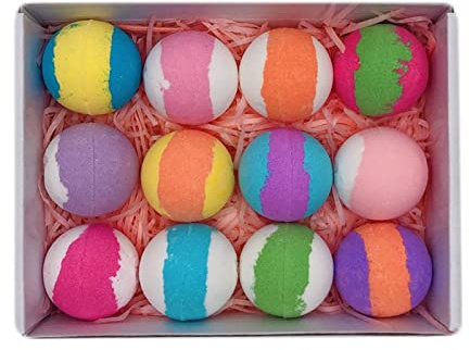 12-teiliges Schaumbad-Ball-Set, Badebomben-Geschenkset für Frauen, Feuchtigkeitsspendender, Reichhaltiger Schaum-Duschball mit Angenehmem Aroma, Geburtstags- und Weihnachtsgeschenke für Jungen und Mäd