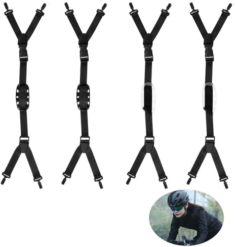4 cinghie di ricambio regolabili per elmetto per elmetto | Design a clip rapido, pratico elastico, per caschi da costruzione, bianco, comodo, sicuro, resistente, lavabile