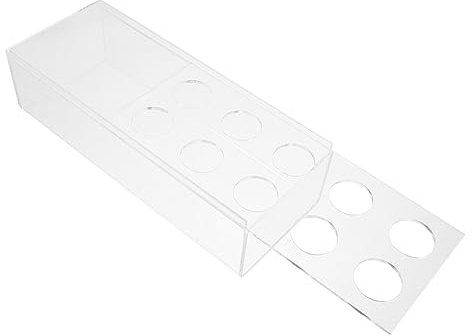 Zerodeko Florero De Acrílico Jarrón Largo De Acrílico con Agujeros para Flores Bandeja De Flores De Centro De Mesa De Acrílico Jarrón Central Jarrón Rectangular De Acrílico Florero Largo