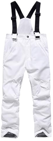 Skihose Kinder Mit Träger Wasserdicht Skihose Jungen Mädchen Verstellbar Trägern Schneehose Kinder Elastischer Bund Hosenträger Snowboardhose Latzhose Jungs Baggy Warm Ski Hosen