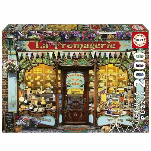 Educa - 2000-teiliges Puzzle für Erwachsene | Der feine Käseladen. Inklusive Fix Puzzle-Kleber. Maße: 96 x 68 cm. Ab 14 Jahren (20264)