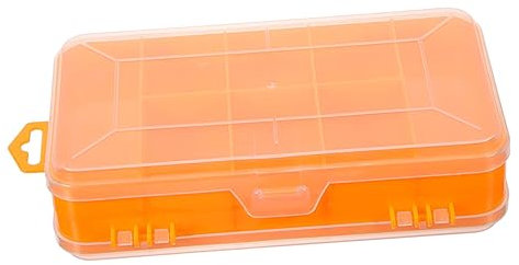 Sewroro Scatola Plastica Trasparente Con Doppio Scomparto Organizer Hardware Resistente Per Piccoli Viti e Perline Contenitore Salvaspazio Per Ferramenta e Accessori