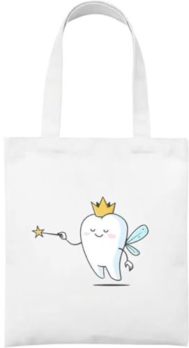 Ymxygz Canvas-Einkaufstasche Für Frauen, Niedliche Geschenktasche Zähnen-Aufdruck, Stabilen Schultergurten, Niedliche Stoff-Einkaufstasche, Einkaufstasche Für Zahnmedizinstudenten