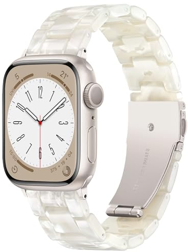 Vamyzji Compatible with Apple Watch 38mm/40mm/41mm/42mm/44mm/45mm/46mm/49mm,for Series 11/10/9/8/7/SE, Light Fashion White iWatch Strap Women/Men for Apple Watch Series 6/5/4/3/2/1/Ultra 3 2 1