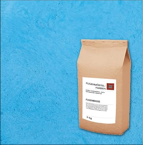 Fugenmörtel-Farben | 3kg | Einsetzbar für Fugen im Innen- und Außenbereich auf Wand- und Bodenflächen (Himmelblau, 3kg)
