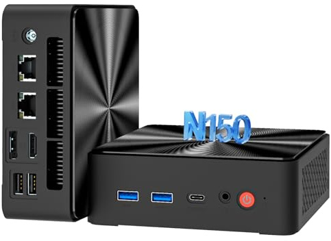 Mini PC, Intel Twin Lake N150 (Beat 3300U/N95, up to 3.6GHz), 16GB RAM 512GB SSD Dual LAN, Mini Desktop Computers Windows 11, Triple 4K Display, USB-C/WiFi 6/BT5.2/Micro PC for Home Office Business