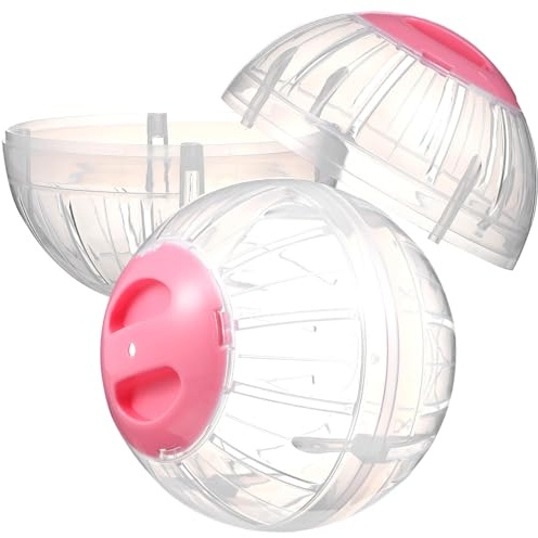 Gadpiparty Balones de Ejercicio para Hámster Diseño de Múltiples Agujeros y Ventilación 2piezas Accesorios de Plástico Duraderos para Correr en Jaula