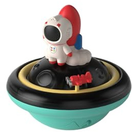 RKIDZ Rocket Astronaut Bath Toy, Floating Light Up Water Spray Toy For Toddlers, Interactive Space Themed Bathtub & Pool Toy, Automatic Spraying Fountain With Glowing Lights For Infants