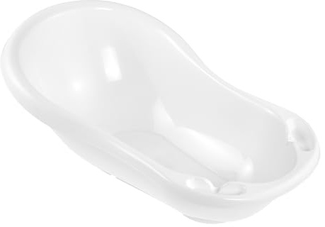 keeeper wiktoria Babywanne Pure, 84 cm, Weiß | Integrierte Ablageflächen für Seife, Stabiler und sicherer Stand, Elegantes und minimalistisches Design, Belastbar bis 25 kg