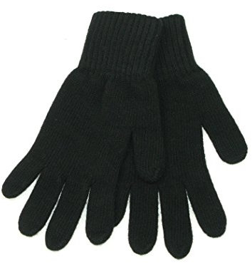 LOVARZI Wollhandschuhe Herren Schwarz - Strickhandschuhe Herren - Herrenhandschuhe aus Wolle - Männerhandschuhe für winter