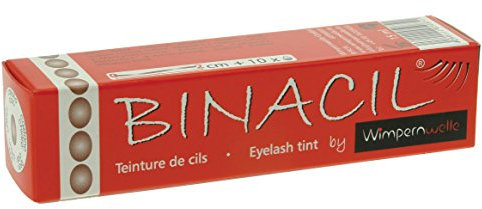 BINACIL Wimpernfarbe licht-braun 15 ml Augenbrauenfarbe Wimpernfarbe