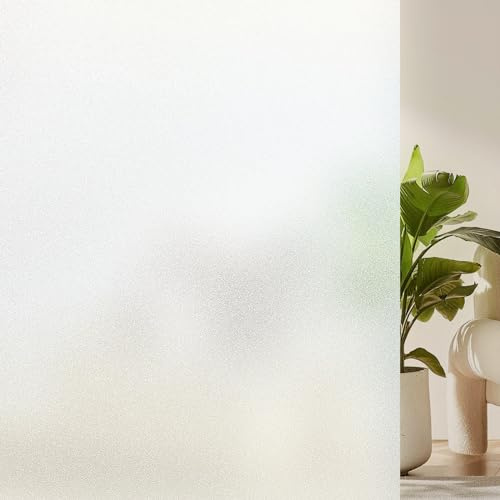 Lifetree Frosted Window Film Privacy Opaque Film for Glass Windows 90×200 cm Static Cling Non-Adhesive Frosting Film UV Sun Blocker for Home Office Bathroom