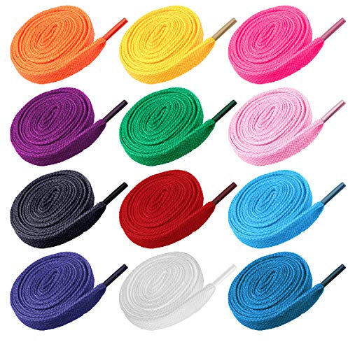 12 Pares de Cordones Cordones de Cuerdas de reemplazo para Calzado Deportivo Zapatillas de Deporte Patines - Colores Surtidos