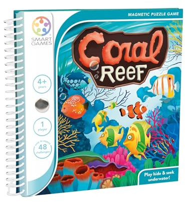 SmartGames - Coral Reef, Magnetic Puzzle Game with 48 Challenges, 4+ Years