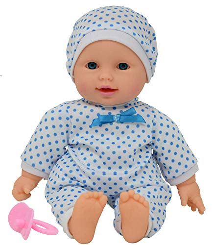 The New York Doll Collection 11 Zoll / 28 cm Weicher Körper Jungen Baby Puppe Im Geschenkbox - Puppenschnuller Enthalten - Spielzeug Babe Puppen Für Jungen Und Kleinkinder