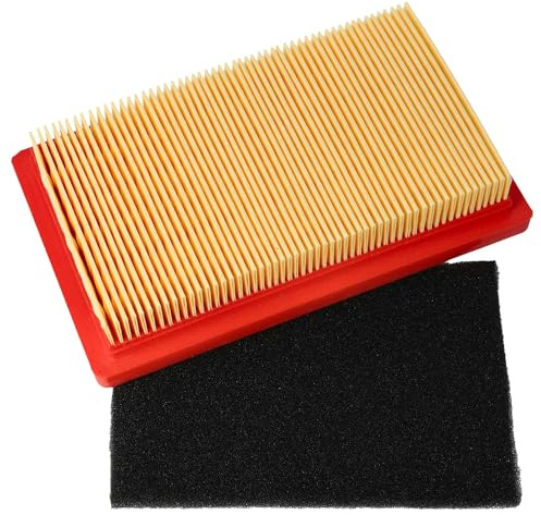 vhbw 2x Filter Ersatz für Wolf 2098 346 | 1x Vorfilter, 1x Luftfilter, Rasenmäher, 14,5x 8,5 x 2,8 cm