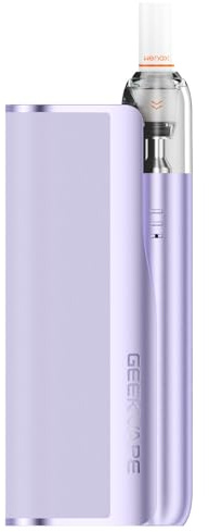 GEEKVAPE WENAX M Starter Kit, Electronic Cigarette with Pod System, 400 mAh, Wenax M Power Bank 2500 mAh, Wenax M1 Mini Kit 2 ml, Wenax M1 Pod cartridge, Filter Drip Tip (Viola pastello)