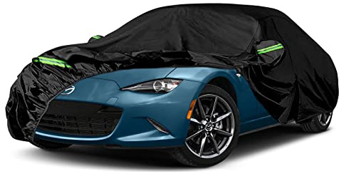 Funda Impermeable de Repuesto para Mazda MX-5 Miata 1998-2019 2020 2021, 210T, 6 Capas para Todo Tipo de Clima con Puerta de Cremallera para protección contra Nieve, Lluvia, Polvo, Granizo