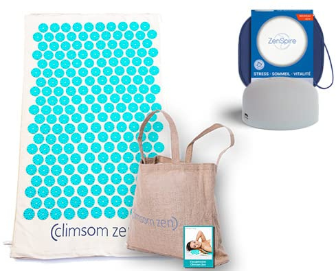 Zen-Paket: Akupressurmatte Bio Climsom Zen + Zenspire V2 Coach Herzkonsistenz