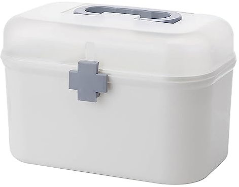 TYTUOO Caja Doble Capa Con Asa Bandeja Desmontable Portátil Capacidad Kit Emergencia Contenedor Cocedor De Patatas Microondas (A, One Size)